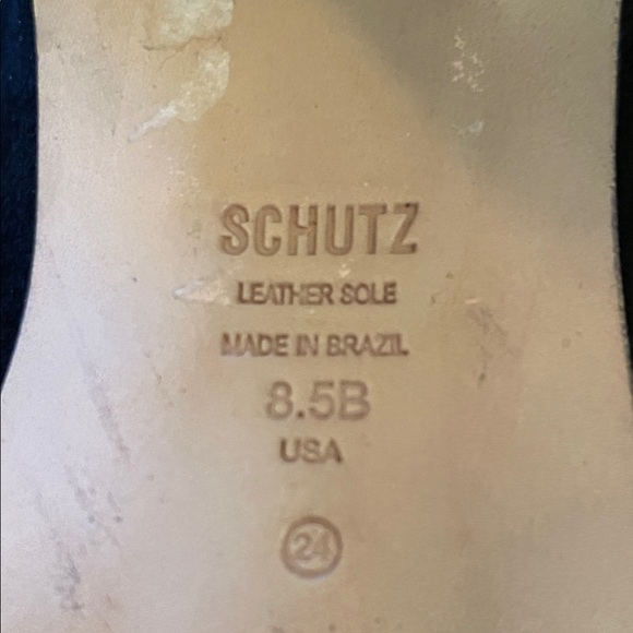 SCHUTZ Ashlee Black Suede Slouchy Block Heel Women's 8.5 Boots - Picture 2 of 7